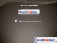 Used Alliance Concrete Pumps USA, concretepumpdepot.com