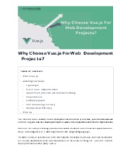 Why Choose Vue.js For Web Development Projects?