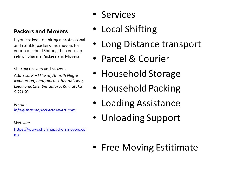Sharma Packers and Movers