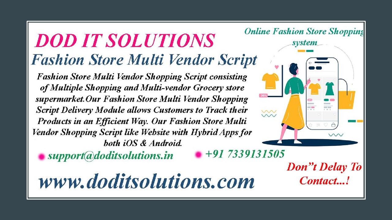 Best Fashion Store Multi Vendor System - Readymade Clone Script