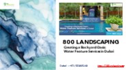 Creating a Backyard Oasis: Water Feature Services in Dubai