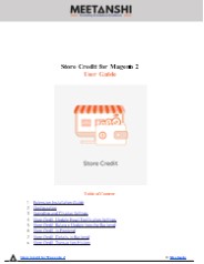 Magento 2 Store Credit