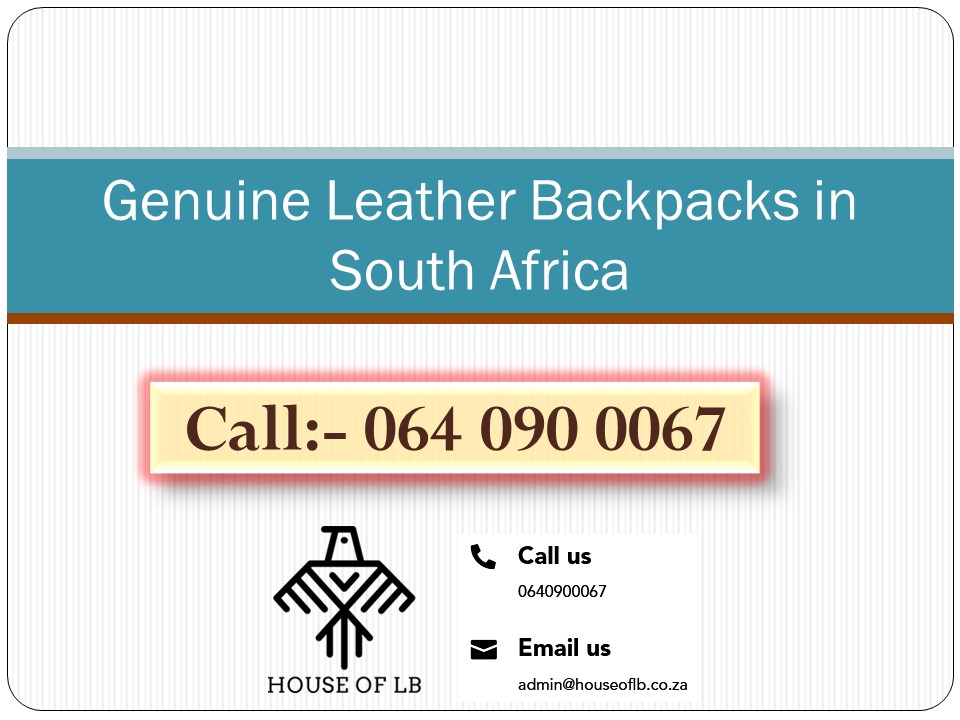 Genuine Leather Backpacks in South Africa