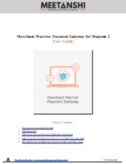 Magento 2 Merchant Warrior Payment Gateway