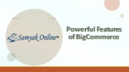 Powerful Features of BigCommerce