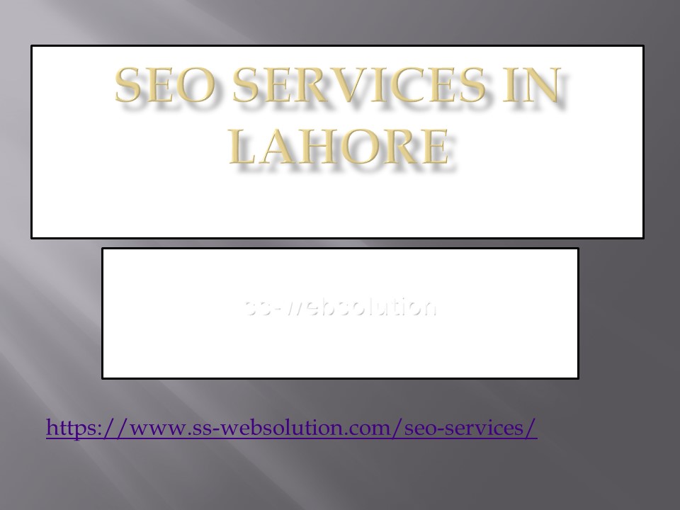 SEO Services in Lahore