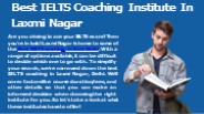 Best IELTS Coaching Classes in Laxmi Nagar, Delhi