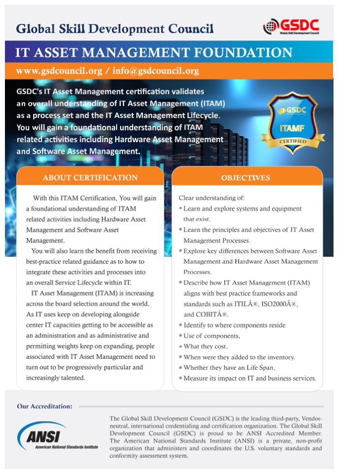 Enhance your career by earning certification in  ITAM certification