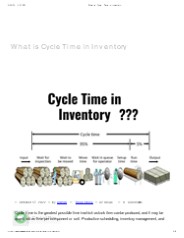 What is Cycle Time in Inventory
