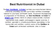 Best Dietitian in Dubai