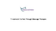 Treatment For Pain Through Massage Therapies (1)