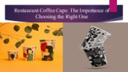 Restaurant Coffee Cups | Half Price Packaging