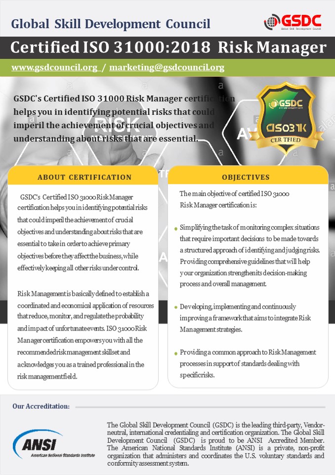 Get Certified as an ISO 31000 Risk Manager to Advance Your Skills