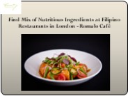 Filipino Restaurants in London - Romulo Café