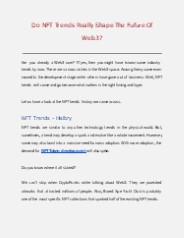 Do NFT Trends Really Shape The Future Of Web3?