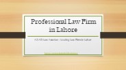 Law Firm in Lahore Pakistan - Azad Law Associates