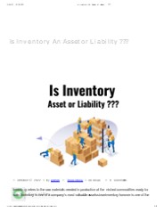 Is Inventory An Asset or Liability ???