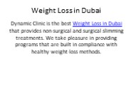 Weight loss in Dubai
