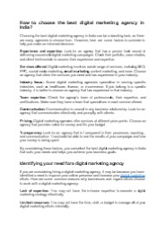 Choosing the best digital marketing agency