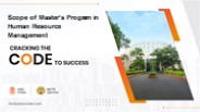 Scope of Master’s Program in Human Resource Management