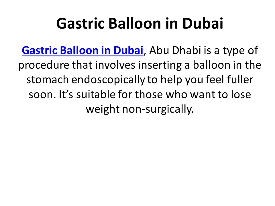 Gastric Balloon in Dubai (1)