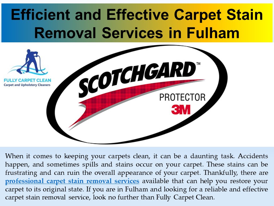 Carpet Stain Removal Service Fulham