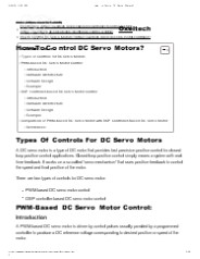 How To Control DC Servo Motors?