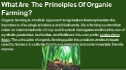 What Are The Principles Of Organic Farming?