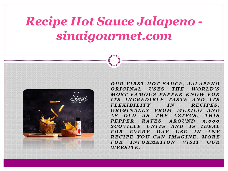 Recipe Hot Sauce Jalapeno - sinaigourmet.com (1)