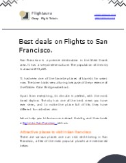 Flights to San Francisco 1-833-714-2120