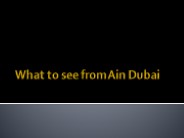 What to see from Ain Dubai
