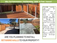 Why Do Homeowners Add Retaining Walls to Their Homes