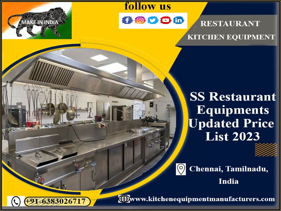 Restaurant Kitchen Equipment Suppliers Chennai, Bangalore, Trichy, Tirupati, Pondicherry, Madurai, Nellore, Vellore, Salem, Coimbatore,Tamilnadu,India