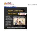 Astrologer in Bad Curse and Jealousy -astrovishnuguruji