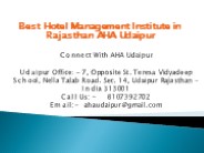 Best Hotel Management Institute in Rajasthan AHA Udaipur (2)