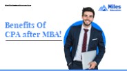 Why CPA After MBA is the Right Choice!
