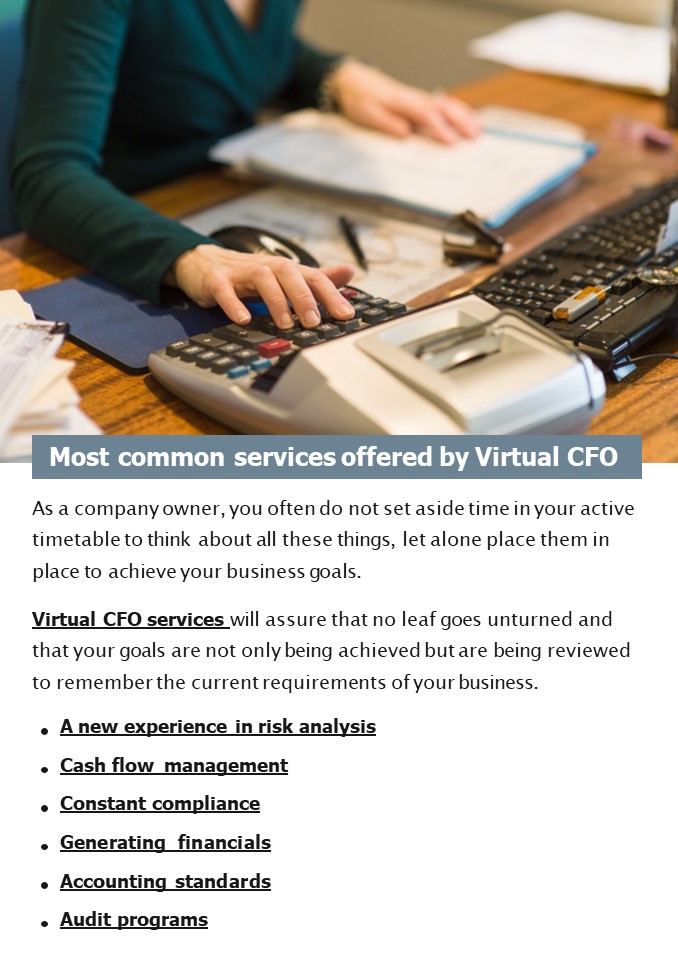 Most common services offered by Virtual CFO