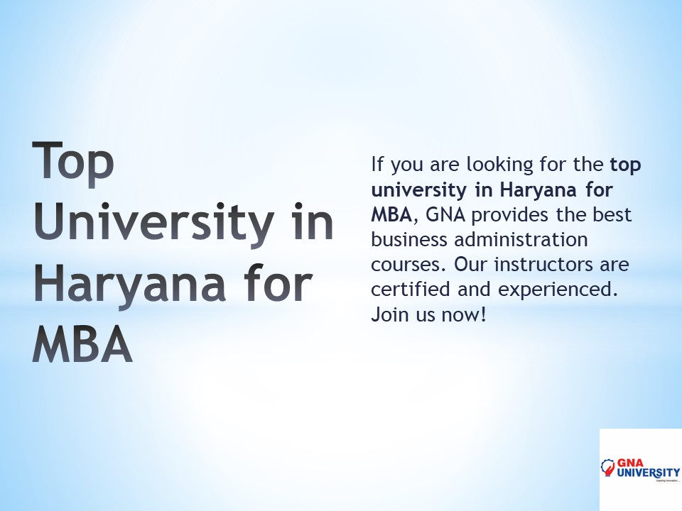 Top University in Haryana for MBA