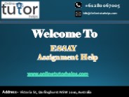 Essay Assignment Help PPT