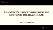 Reasons you should Implement ERP Software for Healthcare