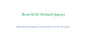 Benefits Of Orchard Sprayers