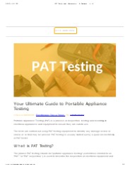 Your Ultimate Guide to Portable Appliance Testing