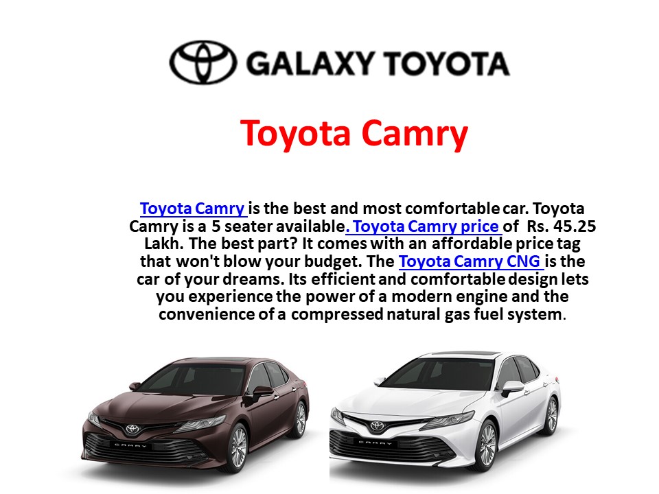 Toyota Camry price in Delhi- Galaxy Toyota (1)