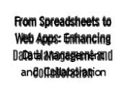 Spreadsheets to Web App