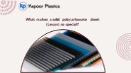 What makes a solid polycarbonate sheet (Lexan) so special?