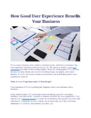 How Good User Experience Benefits Your Business