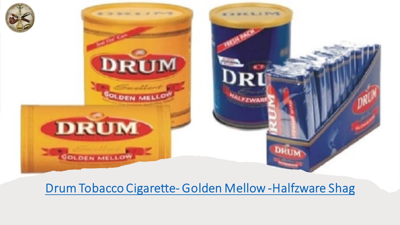 Drum Tobacco Cigarette- Golden Mellow -Halfzware Shag