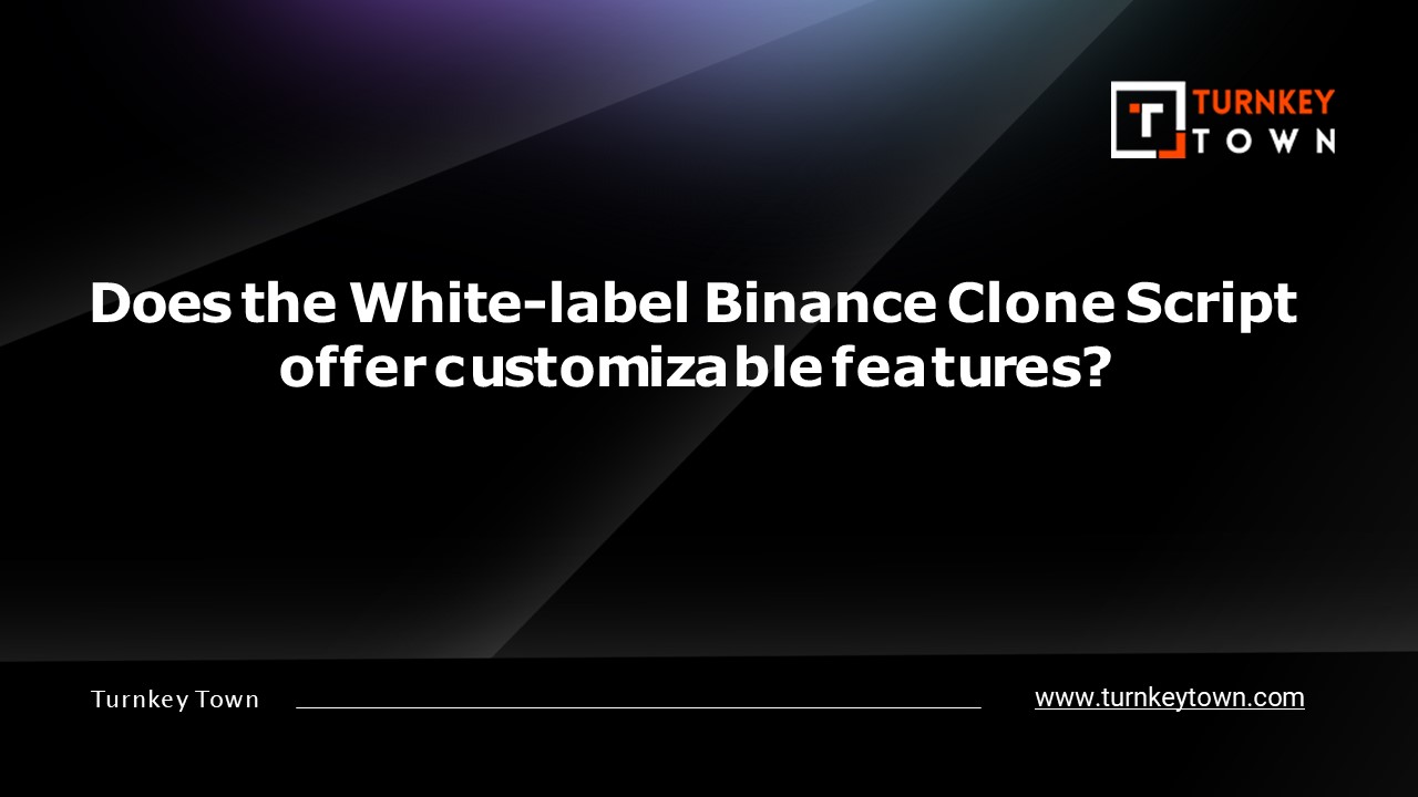 Does the White-label Binance Clone Script offer customizable features?