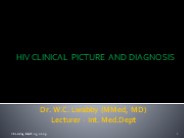 HIV CLINICAL PICTURE