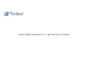Limited Liability Partnership (LLP) – Legal Provisions & Taxation